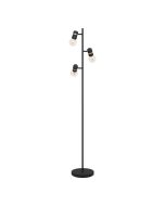 Lurone 3 Light Floor Lamp Black 900179N