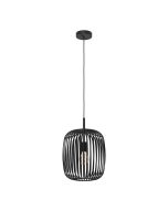 Romazzina 1 Light Pendant 40W E27 Black 900494N