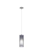 Pinto Nero 1 Light Twin Glass Pendant Satin Nickel - 90304