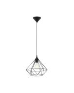 Tarbes 1 Light Large Cage Pendant Black - 94188