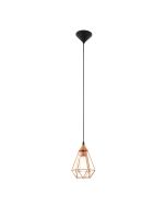 Tarbes 1 Light Small Cage Pendant Brushed Copper - 94193