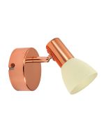 Glossy 2 Single Adjustable 5W LED Spotlight Copper / Warm White - 94736