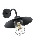 Melgoa Industrial Outdoor Over Door Wall Light Black E27 94792