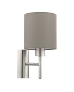 Pasteri Wall Light Satin Nickel / Taupe - 94925