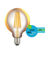 G95 8W ES LED 2200K DIMMABLE AMBER LUS20950