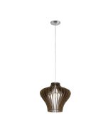 Cossano 2 Timber Pendant Satin Nickel / Dark Brown - 95259