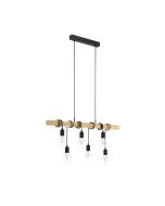 Townshend 6 Light Industrial Pendant Black - 95499