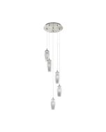 Farsala 5 Light 12.5W LED Pendant Satin Nickel / Warm White - 96345