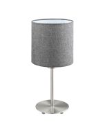 Pasteri Table Lamp Satin Nickel / Grey - 96376N