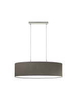 Pasteri 2 Light Small Oval Pendant Satin Nickel / Brown - 96382