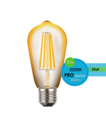 240V 8W ES ST64 VINTAGE LED DIMMABLE 2200K AMBER LUS20973