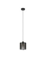 Segovia 1 Light Pendant 4OW E27 Black  206049