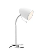 Mercator Sara Clamp Lamp White -A13041WHT