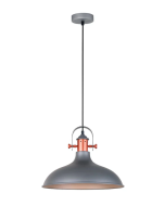 PENDANT ES 72W MATT GREY Dome with Copper Plating NARVIK3 Cla Lighting