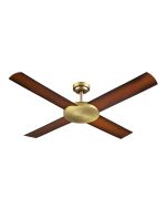 Revolution 3 52" AC Ceiling Fan Antique Brass with Koa Blades - A3179