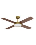 Revolution 3 52" 24W LED Dimmable AC Ceiling Fan Antique Brass / Cool White - A3186