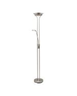 Mercator Buckley LED Mother & Child Uplighter Brushed Chrome - A42722