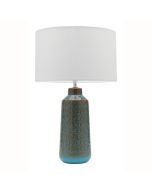 FARROW TABLE LAMP (A57211) TEAL CERAMIC MERCATOR LIGHTING