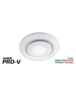 White Round Fascia with 14w LED CCT Panel to suit AIRBUS 225 & 250 body (PVPX225 or PVPX250) ABGLED250WH-RD Ventair