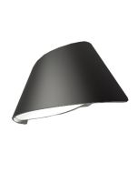 WALL LED 240V S/M Matt Black Curved Up/Dn ATEN1 Cla lighting