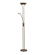 Simple 2 Light Floor Light in Antique Brass AU5430-AB