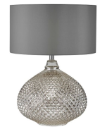 Textured Glass Table Lamp in Silver AU5481-SI