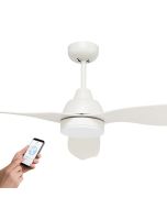 Brilliant Smart Bahama 1320mm WiFi Ceiling Fan + Remote White