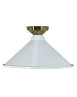 Edwardian 390mm Batten Fix Polished Brass Batten Cover - White