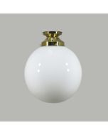 Batten Fix 2 Piece 4 1/4" - 8" Opal Sphere / Polished Brass