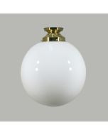 Batten Fix 2 Piece 4 1/4" - 10" Opal Sphere - Polished Brass