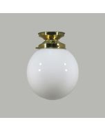 Batten Fix 2 Piece 3 1/4" - 6" Opal Sphere / Polished Brass