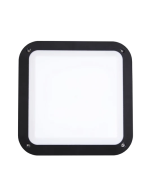 240V LED Exterior Bulkhead Lights Black CW Square 4000K BULK5