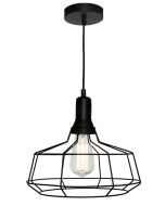 Cage 1lt Pendant Large Black CAGE1PLGE Cougar Lighting