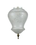 Cambridge Large Glass - Frost Etched / Polished Brass Finial