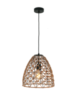 CANAMO Hemp Rope & Black Hardware Ellipse Pendant Light- CANAMO1