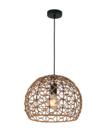 CANAMO Hemp Rope & Black Hardware Ellipse Pendant Light- CANAMO2