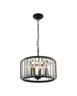 OLYMPIA 3 LIGHT PENDANT  (CE4123) MATT BLACK MERCATOR LIGHTING