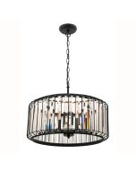 OLYMPIA 4 LIGHT PENDANT  (CE4124) MATT BLACK MERCATOR LIGHTING