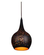 PENDANT ES 40W BLK BELL with Gold interior CELESTE1 Cla Lighting