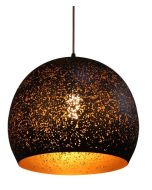 PENDANT ES 40W BLK Dome with Gold Interior CELESTE2 Cla Lighting