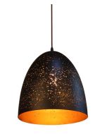 PENDANT ES 40W BLK Ellipse with Gold Interior CELESTE3 Cla lighting