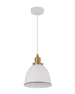 CEREMA: Interior White with Antique Brass & Black Highlight Ellipse Pendant Light- CEREMA1