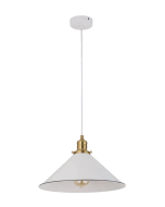 CEREMA: Interior White with Antique Brass & Black Highlight Coolie Pendant Light- CEREMA3