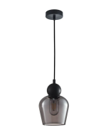 CHAMPAN Smokey Black Glass Ellipse Pendant Lights-CHAMPAN2