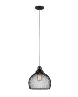 PENDANT ES 72W BLK LGE MESH WINE GLASS CHEVEUX4 Cla Lighting