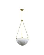 3 Chain & Clement Rod Pendant – Antique Brass - 14" Empire Opal Matt