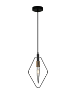 CONTOUR Black Wire Diamond Shape Pendant Light- CONTOUR3