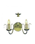 Hi-Lustre Chandelier Wall Light Brass 60W CR6912-2B Superlux