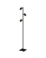 CARTAGENA FLOOR LAMP 3X5W GU10 LED 4000K BLK/WOOD  390071N