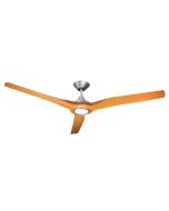 Radical 2 60" 15W LED Dimmable DC Ceiling Fan Brusehd Aluminium & Bamboo / Tri-Colour - DC2443